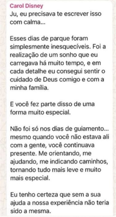 Depoimento de Carol Disney